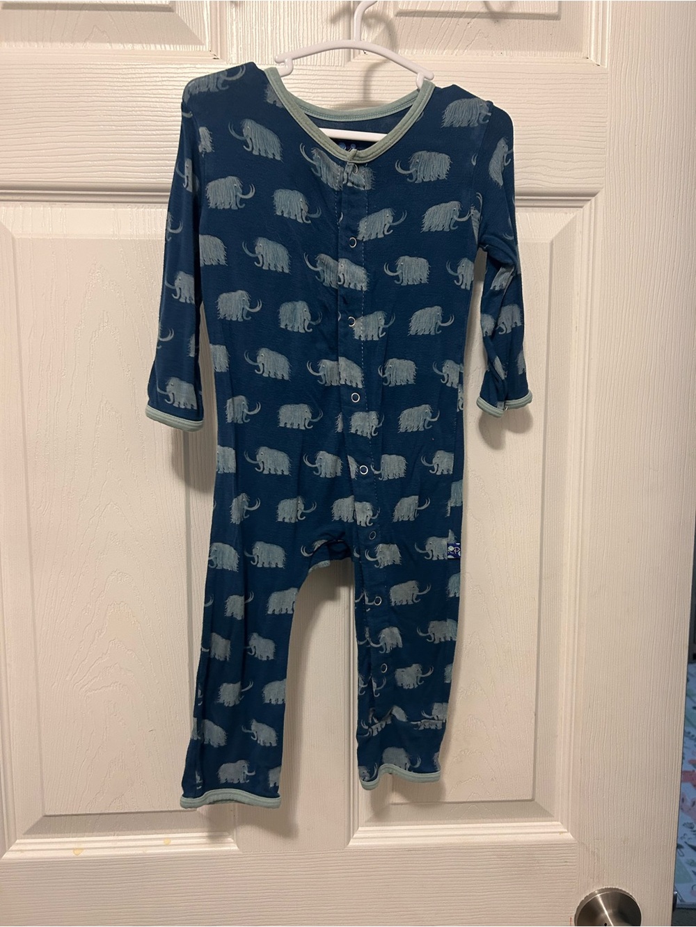 Boys Blue Elephant Print Bamboo